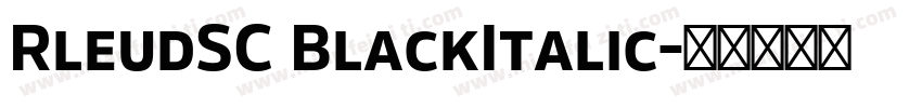 RleudSC BlackItalic字体转换